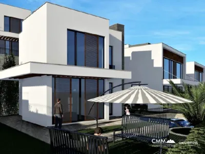 For sale new villas in a complex overlooking the Bay of Kotor